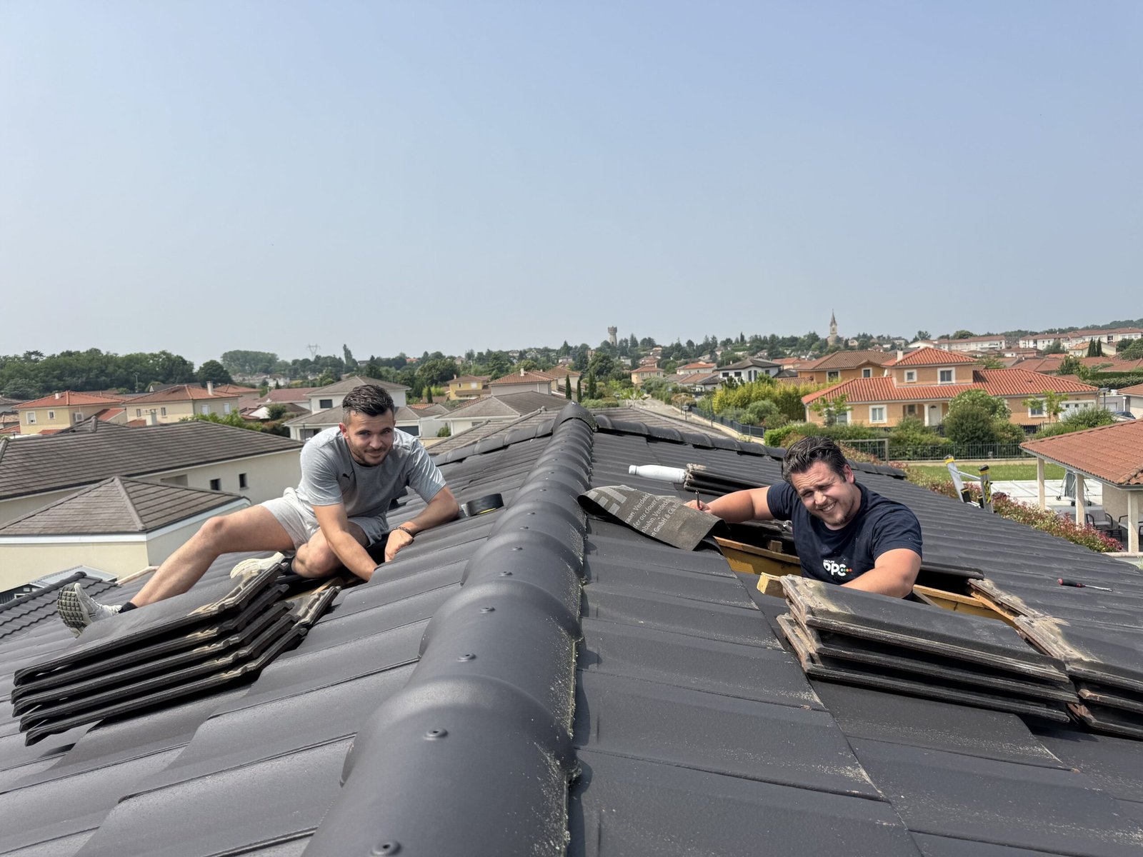 Installation d'un gainable sur un chantier